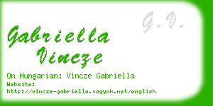 gabriella vincze business card